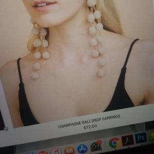 Nfc erarrings champagne pearl